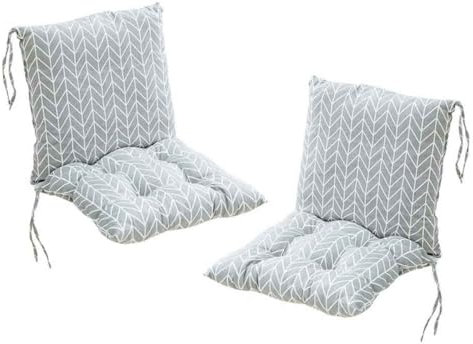 LYXLBX 2 X Auflagen Set Hochlehner für Gartenstühle 40x80cm,Gartenstühle Sitzauflagen Sesselauflagen Polster Gartenstuhlauflagen in Muster Stuhlkissen mit Dicker Füllung,13