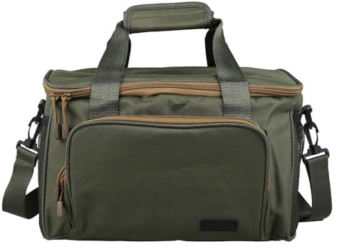 Fishing Bag 600D Single Shoulder Sea Fishing Tackle Bag Sling Fishing Carryall Bag with Adjustable Strap Multi-Pocket Fishing Tackle Storage Holdall Camouflage Outdoor Carryall Bag for Hiking Travel
