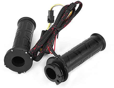 VOBOR 1 Pair Motorcycle Heated Grips, Universal 7/8 Motorcycle 22mm Handlebar Grips, Universal Electric Hot Heated Warm Hand Grips