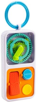 Fat Brain Toys PlayTab On The Go, Sensory Activity Toy, Travel Case With Tiles, Stroller Clip, Motor Skills Development, Modular On-the-Go Play, For Ages 12 Months and Up