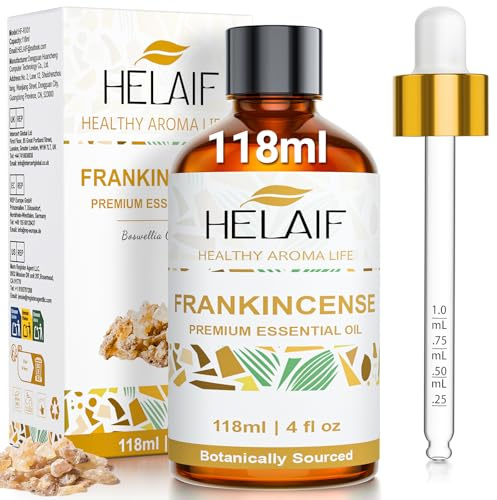 HELAIF Frankincense Oil 118ML Frankincense Essential Oil 100% Natural for Hair Care Bath Aromatherapy Diffuser Relaxation DIY