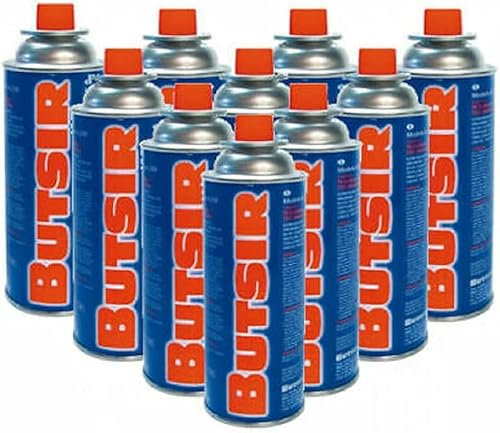 Paquete de 10 cartuchos de gas 227g para cocina, estufa portátil, bombonas mas quemadores new model para camping, caravana, camper, butsir.