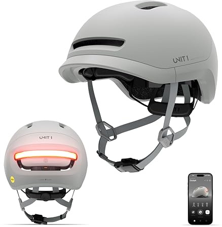 UNIT 1 NEON SE Casco Bici | LED Posteriore, Allerta Caduta & App