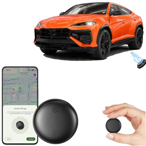 GPS Tracker per Auto Android, Bluetooth Localizzatore Gps Senza SIM, Magnete Integrato Ultra-Potente Compatibile con Google's Find Hub (Solo Android) per Bambini, Auto, Animali Domestici - Nero