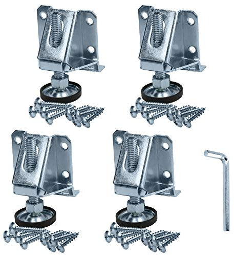 Rok Hardware 4 Pack Heavy Duty 8000 lbs Capacity Adjustable Furniture Leg Levelers