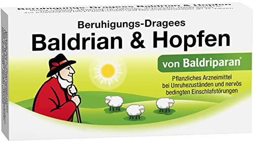 Baldriparan Beruhigungs-Dragees Baldrian & Hopfen – Pflanzliches Arzneimittel zur Beruhigung – mit Baldrianwurzel- und Hopfenzapfenextrakt – 120 Dragees