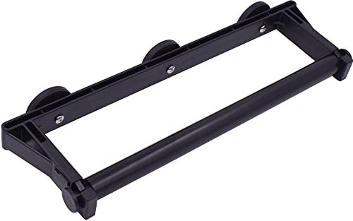 YYST Magnetischer Papierhandtuchhalter, Papierrollenhalter, Handtuchstange, Papierspender für Küche, Kühlschrank, Trockner, Grill, Garage, Werkzeugkasten, Werkbank, Metallschrank, BBQ (Schwarz, 1)