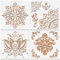 MWOOT 4 Stück Groß Mandala Painting Stencil Malerei Schablone,Wiederverwendbare DIY Malerei Vorlage Stencil Kit,Mandala Blume Schablonen Wandgestaltung Zubehör für Leinwand Möbel Handwerk(30x30CM)