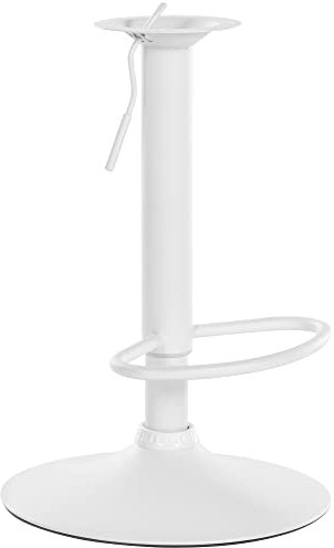 CLP Barhocker-Gestell I Höhenverstellbare Barstuhl-Säule I 10 X 10 cm Lochabstand, Farbe:weiß