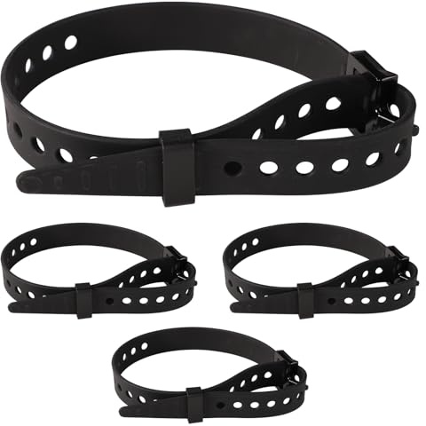 4pcs Snowshoe Straps, 9x0.8 Inch Snowboard Binding Straps Adjustable Ski Boot Wraps Ties Skiing Accessories Snowshoe Straps Replacement for Kids Adults Men Women