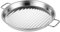 QXSJEDYCH Sartén for paella con asas, olla for mariscos española antiadherente de acero inoxidable, utensilios de cocina for cocina, camping al aire libre, plateado, grande Plato(Silver,L)