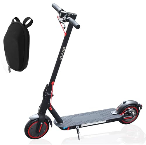 ESTVELO Electric Scooter Adults Dual Brake System, 8,5 inch Pneumatic Tires - More Comfortable, Lightweight And Foldable, E Scooter For Adults And Teens