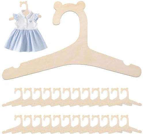 25 grucce in legno per bambini grucce in legno per vestiti per bambini, in legno antiscivolo, per bambini, per vestiti, pantaloni, giocattoli, regalo per neonati