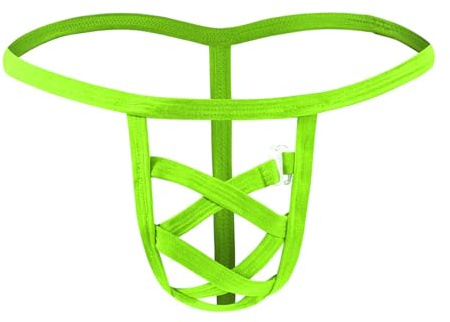 JFAN Perizoma Uomo Intimo Tanga Perizomi String e Tanga Mutande Lingerie Uomo(Verde,Taglia Unica)