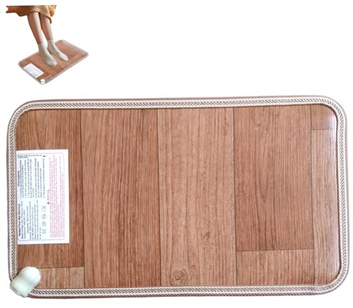 Tappetino riscaldato, 30,5 x 50,8 cm, con controllo della temperatura e controllo della temperatura, antiscivolo, per casa, ufficio
