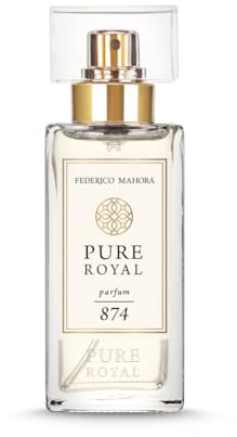 Pure Royal 874 Eau de Parfum för Kvinnor 50 ml | Fruktig Blommig Söt Parfym | Rabarber, Mango, Ros, Vanilj och Mysk | 20% Långvarig