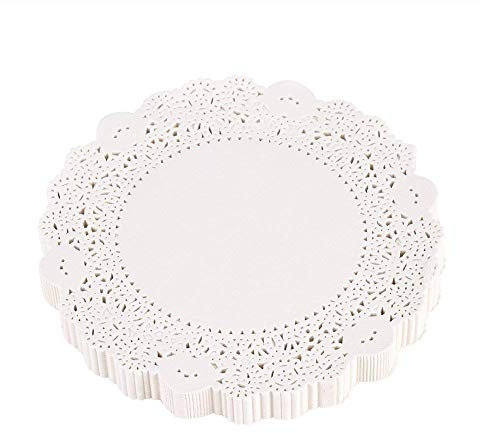 180PCS centrini Scavato vintage Lace centrini di carta torta imballaggio Pads wedding decorazione della tavola Set di 180 multi size, 8.5inch