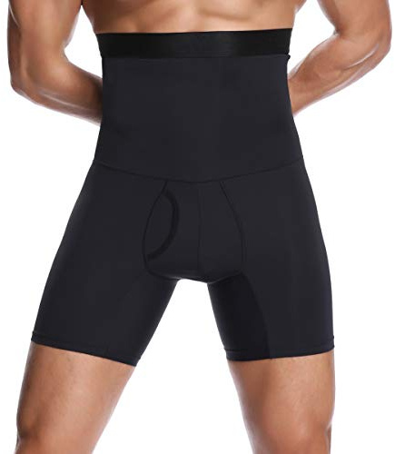 Joweechy Boxershorts Herren Shapewear Unterhosen Hohe Taille Bauch Kontrolle Briefs Sport Funktions Figurformende Unterwäsche Hose Kompression Trainingsshorts-L,B