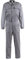 Ultra Overall Herren Arbeitskleidung - Rallyekombi Overall mit Verstecktem Reißverschluss, Zwei Oberen Taschen, Zwei Fronttaschen, Werkzeugtasche, Elastische Bündchen, Elastischer Bund Grau 3XL