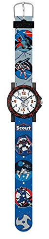 Scout Jungen Analog Quarz Uhr mit Textil Armband 280375026