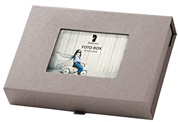 Rössler 14573200491 - Scatola per foto con supporto, per foto 13 x 18 cm, Taupe, 203 x 45 x 147 mm, 1 pz.