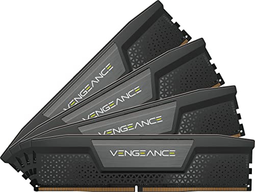 CORSAIR VENGEANCE DDR5 RAM 64GB (4x16GB) 6400MHz CL32 Intel XMP iCUE Compatible Computer Memory - Black (CMK64GX5M4B6400C32)