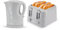 GEEPAS 1.7L Electric Kettle & 4 Slice Bread Toaster Kitchen Combo Set | 2200W Cordless Jug Kettle Auto Shut-Off | 1400W Toastie Machine 6 Browning Level Removable Crumb Tray | 2 Year Warranty, Grey
