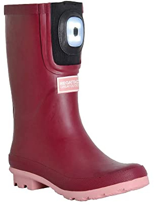 Regatta Childrens/Kids Fairweather Shine Brite Light Galoshes (3 Little Kid) (Dark Pimento/Peony)