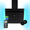 KKT KOLBE Dunstabzugshaube 60 cm | Kopffreie Wandhaube | Edelstahl | schwarzes Glas | WLAN | Nachlaufautomatik | RGBW-LED-Beleuchtung | SensorTouch Bedienung | SOLO609SHCM