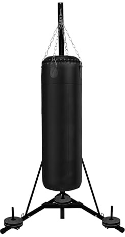 Faltbarer Boxsackständer 68kg Freistehender Rahmen Höhenverstellbar 182-230cm Boxen Kampfsport-Ausrüstung Stabile Dreiecksbasis Hochbelastbarer Stahl Hantelscheibenhalterung Heimtraining Fitnessstudio