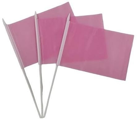 Lot de 20 drapeaux à manivelle Espagne pour fête nationale, fête, défilés, drapeaux à main, événements sportifs, (rose)