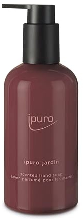 ipuro Classic JARDIN Handseife 250ml - Flüssigseife vegan, mit exotischen Blüten und Früchten - Blumig-frischer Duft - Dermatologisch getestet - Seifenspender Pink - flüssige sanfte Handseife