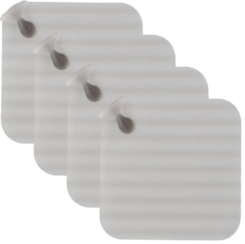 Disnace Lot de 4 Couvercle de Vidange en Silicone Anti-Odeur de 15 cm, Bouchon de Fuite de Sol, Couvercle Désodorisant, Bouchon Baignoire, Bouchon Évier Universel pour Douche Salle Bain (Gris)