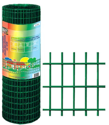 EffeDecor Rete Recinzione Elettrosaldata Metallica Plastificata Verde in Rotolo 25MT Maglia 75x50 mm Ideale per Recinzioni Abitazioni,Orto,Serre H80/100/120/150/183/200 cm (Verde, H 80 cm)