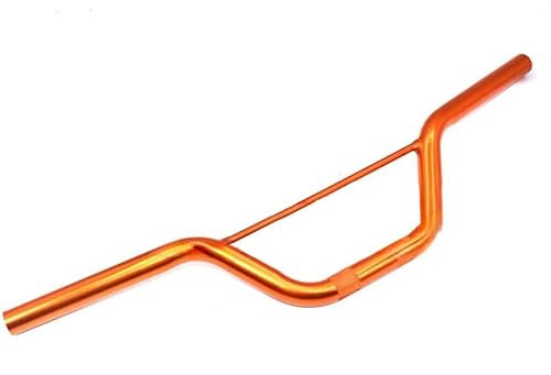 Janmobrian Guidon Moto, Guidon Guidon de Moto en Aluminium, 22mm, for Guidon de 7/8 Pouces, Moto, Motocross, Mini Dirt Bike, 47cc, 49cc, 50cc, ATV, Scooter(Orange)