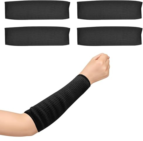 Quvxzy 4 paia di protezioni per braccio, fascia per avambracci, protezione per avambracci, resistente al calore, maniche protettive, per donne e uomini, per lavori di giardinaggio, adatto per pelli