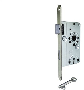 Zimmertür BB Einsteckschloss Stulp silberfarbig lackiert 55/72 LINKS