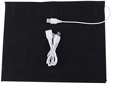 Akozon Elemento de calefacción del cojín del calentador del paño eléctrico 1pc 5V para el calentador del animal doméstico del asiento de la ropa 35 ℃ -50 ℃