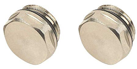 Tapón de purga de ventilación de aire del radiador manual Válvula Tapa ciega 1/2 BSP x2