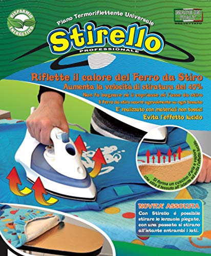 STIRELLO,Stirafacile, piano termoriflettente universale, accessori per ferro da stiro