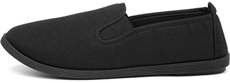 Red Fish Bamba Womens Black Slip On Canvas Shoe - Size 5 UK - Black