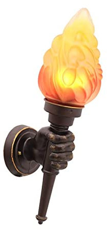 Apliques De Pared Antigua Habitación Niños Antorcha Creativa Lámpara De Pared LED Interiores Pantalla De Vidrio Industrial Lámpara De Mesita Noche Pasillo Decorativo Escalera Balcón E27