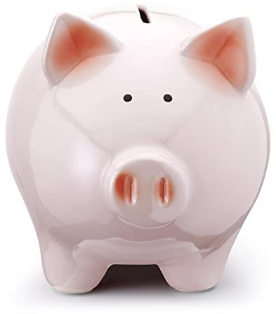 Mousehouse Gifts - Pink Large Pig-Themed Piggy Bank for Children, Money Box for Kids, Ages 3+