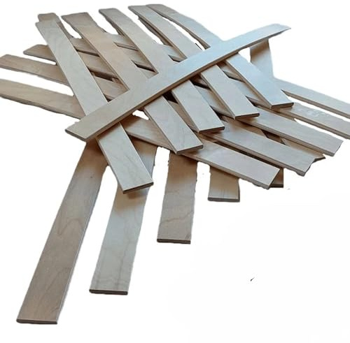 EBAC Literie Lot de 30 Lattes pour sommier et lit | 780x53x8 mm | Bois hêtre Durable - 7 Plis | Remplacement - Rechange - Renfort pour sommier/bz/clic clac/canapé