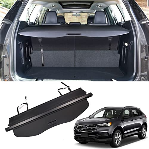 HEYCE Cubierta de Área de Carga Cubierta de Protección Maletero para Ford Edge 2014-2020 Cubierta Carga Cubierta Maletero Extensible Negra Persiana Enrollable