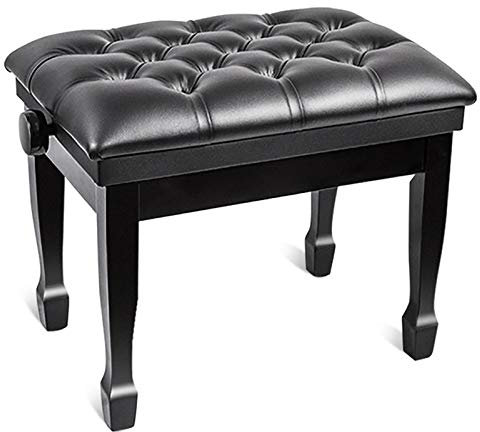 Banco de Piano Taburete Piano Taburete de piano de madera Banco de piano ergonómico Asiento acolchado de cuero suave para la práctica de instrumentos musicales, resistente y duradero (altura ajustabl