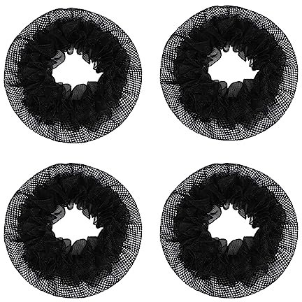 Jitnga 4 Stück Haarnetze Elastische, Schwarzen Haarnetz Brötchen,Haarnetz Dutt Wiederverwendbare Für Balletttanz,Dance,Chef,Nurse,Catering, Haarnetz Dutt Ballett Für Perücke Und Haarfixierung Frauen