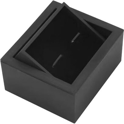 Dickly Manschettenknopf-Box, Manschettenknöpfe-Organizer-Box für Männer und Frauen, schwarz, tragbar, drehbar, kleine Manschettenknöpfe, Präsentationsbox,