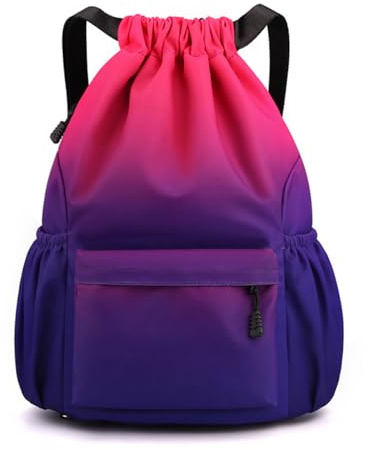 YYKSYDPT Drawstring Bags for Men Women, Oxford Strap Backpack With Outside Zipper, Waterproof Bag for Travel, Leisure or Work