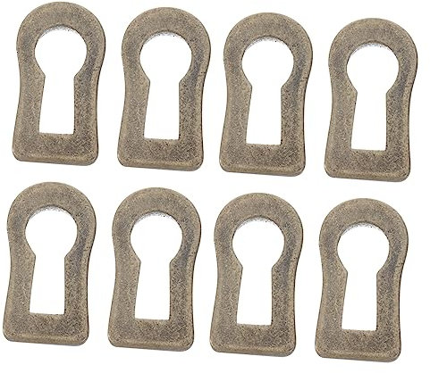 DOITOOL 10 Stück Antike Schlüssellochabdeckungen Aus Zinklegierung Dekorative Rosettenplatten Für Möbel 22x12x7mm Schrank Und Kommodendekor Schlüssellochabdeckung Für Möbel